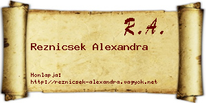 Reznicsek Alexandra névjegykártya